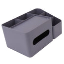 Tissue Box Organizer with Lid Plastic Exquisite Smooth Surface Tissue Desk Organizer for Home Office Purple