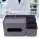 Tissue Box Organizer with Lid Plastic Exquisite Smooth Surface Tissue Desk Organizer for Home Office Purple