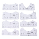 8PCS T Shirt Ruler Guide PVC Clothing Centering Design T Shirt Alignment Tool for Heat Press Accessories