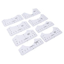 8PCS T Shirt Ruler Guide PVC Clothing Centering Design T Shirt Alignment Tool for Heat Press Accessories