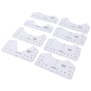 8PCS T Shirt Ruler Guide PVC Clothing Centering Design T Shirt Alignment Tool for Heat Press Accessories