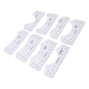 8PCS T Shirt Ruler Guide PVC Clothing Centering Design T Shirt Alignment Tool for Heat Press Accessories