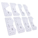 8PCS T Shirt Ruler Guide PVC Clothing Centering Design T Shirt Alignment Tool for Heat Press Accessories