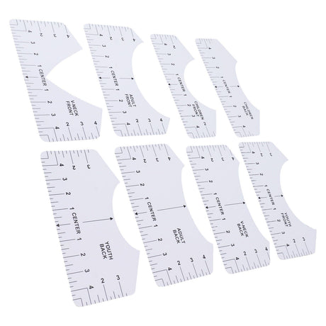 8PCS T Shirt Ruler Guide PVC Clothing Centering Design T Shirt Alignment Tool for Heat Press Accessories
