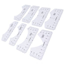 8PCS T Shirt Ruler Guide PVC Clothing Centering Design T Shirt Alignment Tool for Heat Press Accessories