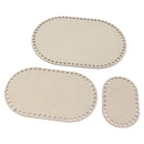 3Pcs Wooden Basket Bottom Oval Blank Solid Crochet Basket Wood Base for DIY Basket Weaving Supplies Craft Making