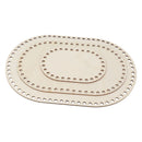 3Pcs Wooden Basket Bottom Oval Blank Solid Crochet Basket Wood Base for DIY Basket Weaving Supplies Craft Making
