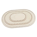 3Pcs Wooden Basket Bottom Oval Blank Solid Crochet Basket Wood Base for DIY Basket Weaving Supplies Craft Making
