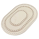 3Pcs Wooden Basket Bottom Oval Blank Solid Crochet Basket Wood Base for DIY Basket Weaving Supplies Craft Making
