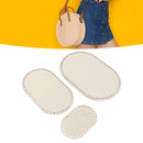 3Pcs Wooden Basket Bottom Oval Blank Solid Crochet Basket Wood Base for DIY Basket Weaving Supplies Craft Making
