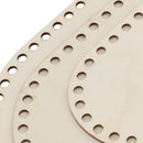 3Pcs Wooden Basket Bottom Oval Blank Solid Crochet Basket Wood Base for DIY Basket Weaving Supplies Craft Making