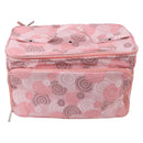 Knitting Bag Pink Oxford Cloth DIY Multifunctional Portable Crochet Holder Bag with Dividers for Knitting Needles Yarn Balls Sewing Supplies