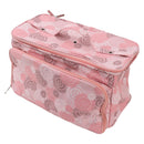 Knitting Bag Pink Oxford Cloth DIY Multifunctional Portable Crochet Holder Bag with Dividers for Knitting Needles Yarn Balls Sewing Supplies