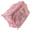 Knitting Bag Pink Oxford Cloth DIY Multifunctional Portable Crochet Holder Bag with Dividers for Knitting Needles Yarn Balls Sewing Supplies