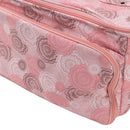 Knitting Bag Pink Oxford Cloth DIY Multifunctional Portable Crochet Holder Bag with Dividers for Knitting Needles Yarn Balls Sewing Supplies