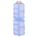 Medicine Box Medicine Case Plastic Waterproof 10 Compartments Buckle Lock Weekly Portable Medicine Container Blue