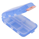 Medicine Box Medicine Case Plastic Waterproof 10 Compartments Buckle Lock Weekly Portable Medicine Container Blue