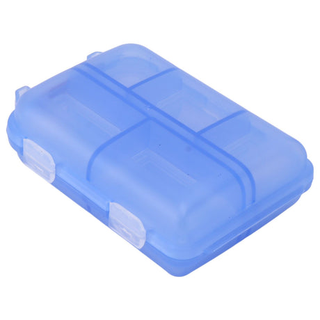 Medicine Box Medicine Case Plastic Waterproof 10 Compartments Buckle Lock Weekly Portable Medicine Container Blue
