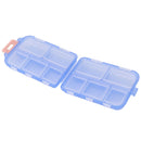 Medicine Box Medicine Case Plastic Waterproof 10 Compartments Buckle Lock Weekly Portable Medicine Container Blue