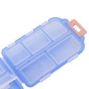 Medicine Box Medicine Case Plastic Waterproof 10 Compartments Buckle Lock Weekly Portable Medicine Container Blue