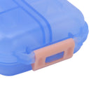Medicine Box Medicine Case Plastic Waterproof 10 Compartments Buckle Lock Weekly Portable Medicine Container Blue