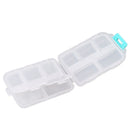 Medicine Box Medicine Case Plastic Waterproof 10 Compartments Buckle Lock Weekly Portable Medicine Container White