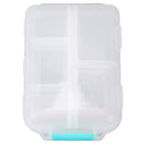 Medicine Box Medicine Case Plastic Waterproof 10 Compartments Buckle Lock Weekly Portable Medicine Container White