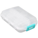Medicine Box Medicine Case Plastic Waterproof 10 Compartments Buckle Lock Weekly Portable Medicine Container White