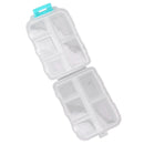 Medicine Box Medicine Case Plastic Waterproof 10 Compartments Buckle Lock Weekly Portable Medicine Container White