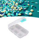 Medicine Box Medicine Case Plastic Waterproof 10 Compartments Buckle Lock Weekly Portable Medicine Container White
