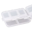 Medicine Box Medicine Case Plastic Waterproof 10 Compartments Buckle Lock Weekly Portable Medicine Container White