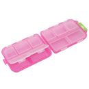 Medicine Box Medicine Case Plastic Waterproof 10 Compartments Buckle Lock Weekly Portable Medicine Container Rose Red