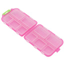 Medicine Box Medicine Case Plastic Waterproof 10 Compartments Buckle Lock Weekly Portable Medicine Container Rose Red