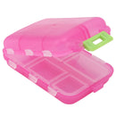 Medicine Box Medicine Case Plastic Waterproof 10 Compartments Buckle Lock Weekly Portable Medicine Container Rose Red