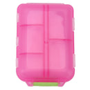 Medicine Box Medicine Case Plastic Waterproof 10 Compartments Buckle Lock Weekly Portable Medicine Container Rose Red