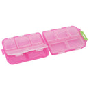 Medicine Box Medicine Case Plastic Waterproof 10 Compartments Buckle Lock Weekly Portable Medicine Container Rose Red