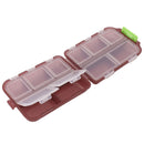 Medicine Box Medicine Case Plastic Waterproof 10 Compartments Buckle Lock Weekly Portable Medicine Container Purple