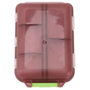 Medicine Box Medicine Case Plastic Waterproof 10 Compartments Buckle Lock Weekly Portable Medicine Container Purple