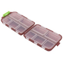 Medicine Box Medicine Case Plastic Waterproof 10 Compartments Buckle Lock Weekly Portable Medicine Container Purple