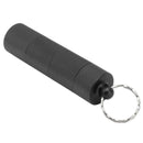 Keychain Medicine Holder Case 3 Compartment Waterproof Metal Travel Tablet Capsule Holder for Outdoor Black