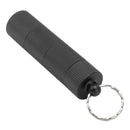 Keychain Medicine Holder Case 3 Compartment Waterproof Metal Travel Tablet Capsule Holder for Outdoor Black