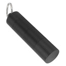 Keychain Medicine Holder Case 3 Compartment Waterproof Metal Travel Tablet Capsule Holder for Outdoor Black