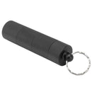 Keychain Medicine Holder Case 3 Compartment Waterproof Metal Travel Tablet Capsule Holder for Outdoor Black