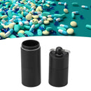 Keychain Medicine Holder Case 3 Compartment Waterproof Metal Travel Tablet Capsule Holder for Outdoor Black