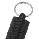 Keychain Medicine Holder Case 3 Compartment Waterproof Metal Travel Tablet Capsule Holder for Outdoor Black
