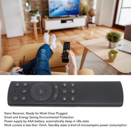 Voice Remote Control 2.4G Wireless Voice Sensing Remote Mouse with USB Receiver for G10S TV Box PC Projector