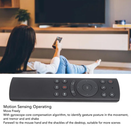 Voice Remote Control 2.4G Wireless Voice Sensing Remote Mouse with USB Receiver for G10S TV Box PC Projector