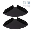 2pcs Wall Mount Floating Corner Shelves Quarter Round Hanging Corner Shelves for Bedrooms Living Rooms Shower Room Black