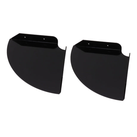 2pcs Wall Mount Floating Corner Shelves Quarter Round Hanging Corner Shelves for Bedrooms Living Rooms Shower Room Black