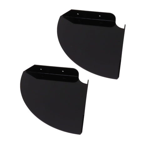 2pcs Wall Mount Floating Corner Shelves Quarter Round Hanging Corner Shelves for Bedrooms Living Rooms Shower Room Black